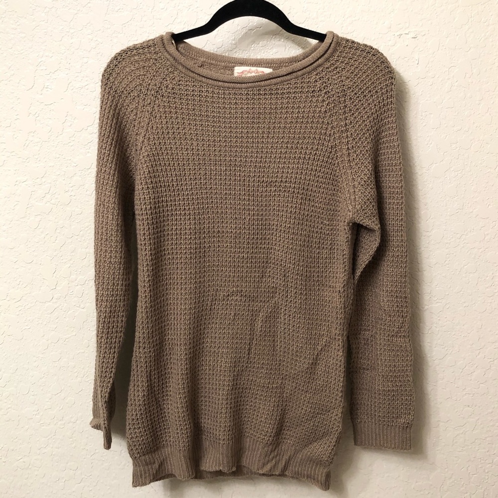 Light brown knitted sweater